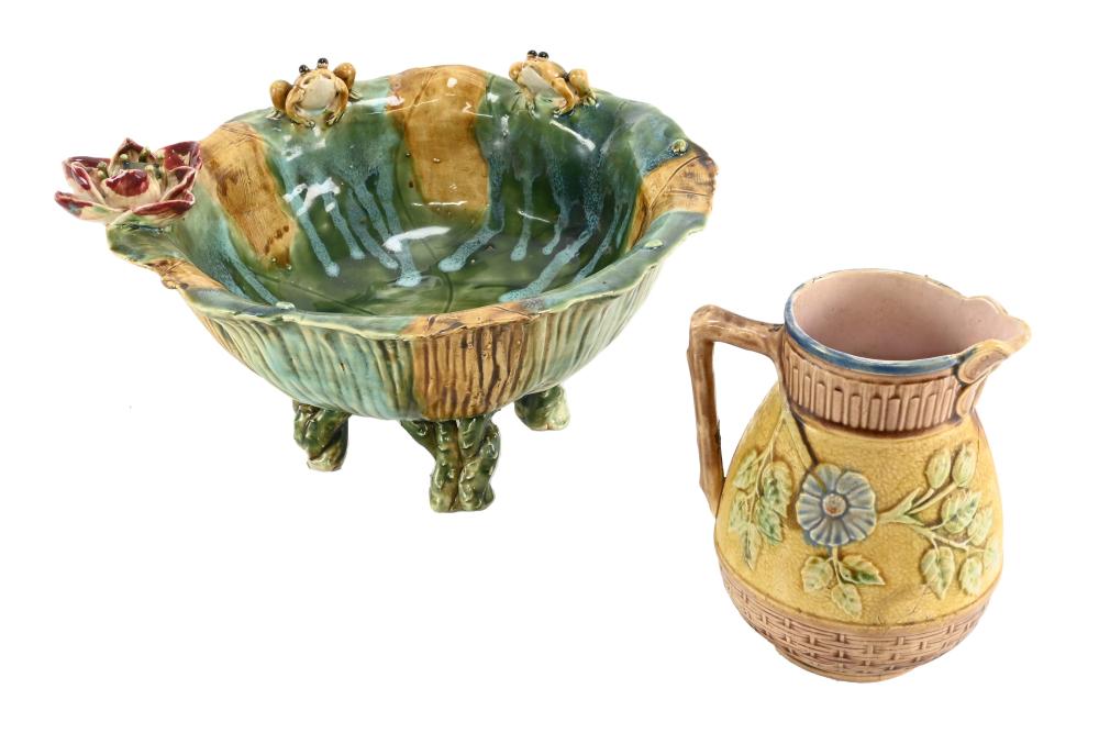 Old And New Majolica Pottery Group Lot