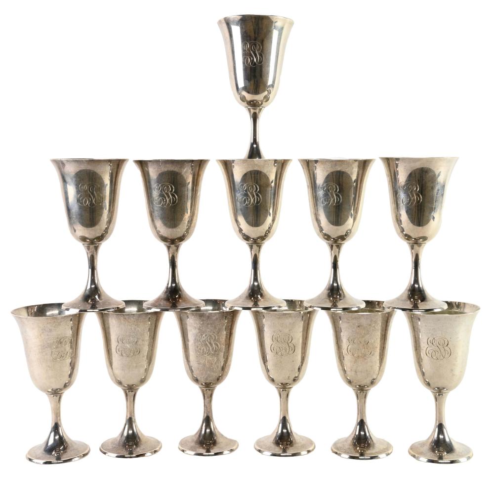 (12) Gorham Sterling Silver 272 Goblets