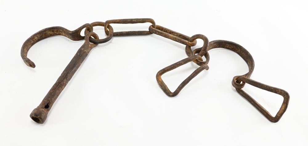 Antique Hand Forged Iron Shackles