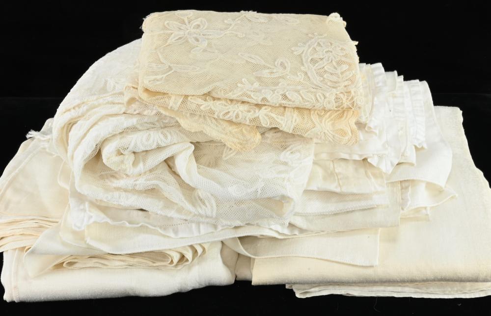Vintage Textiles Linens Estate Group Lot