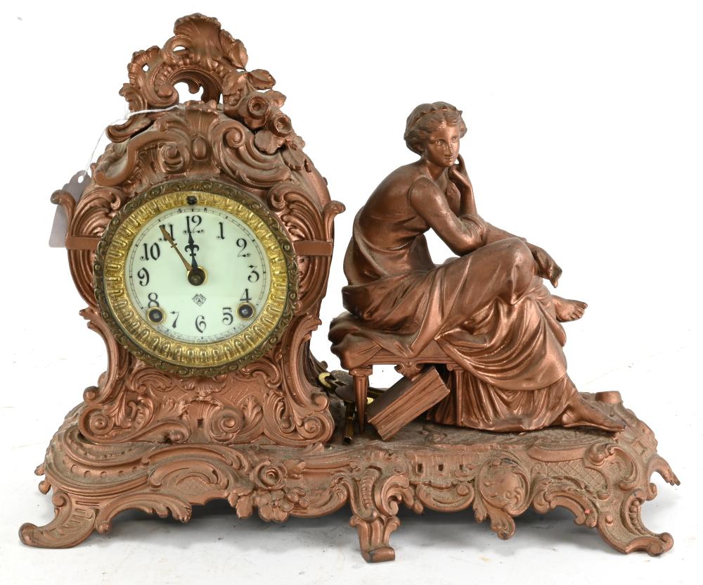Antique Ansonia Figural Statue Clock