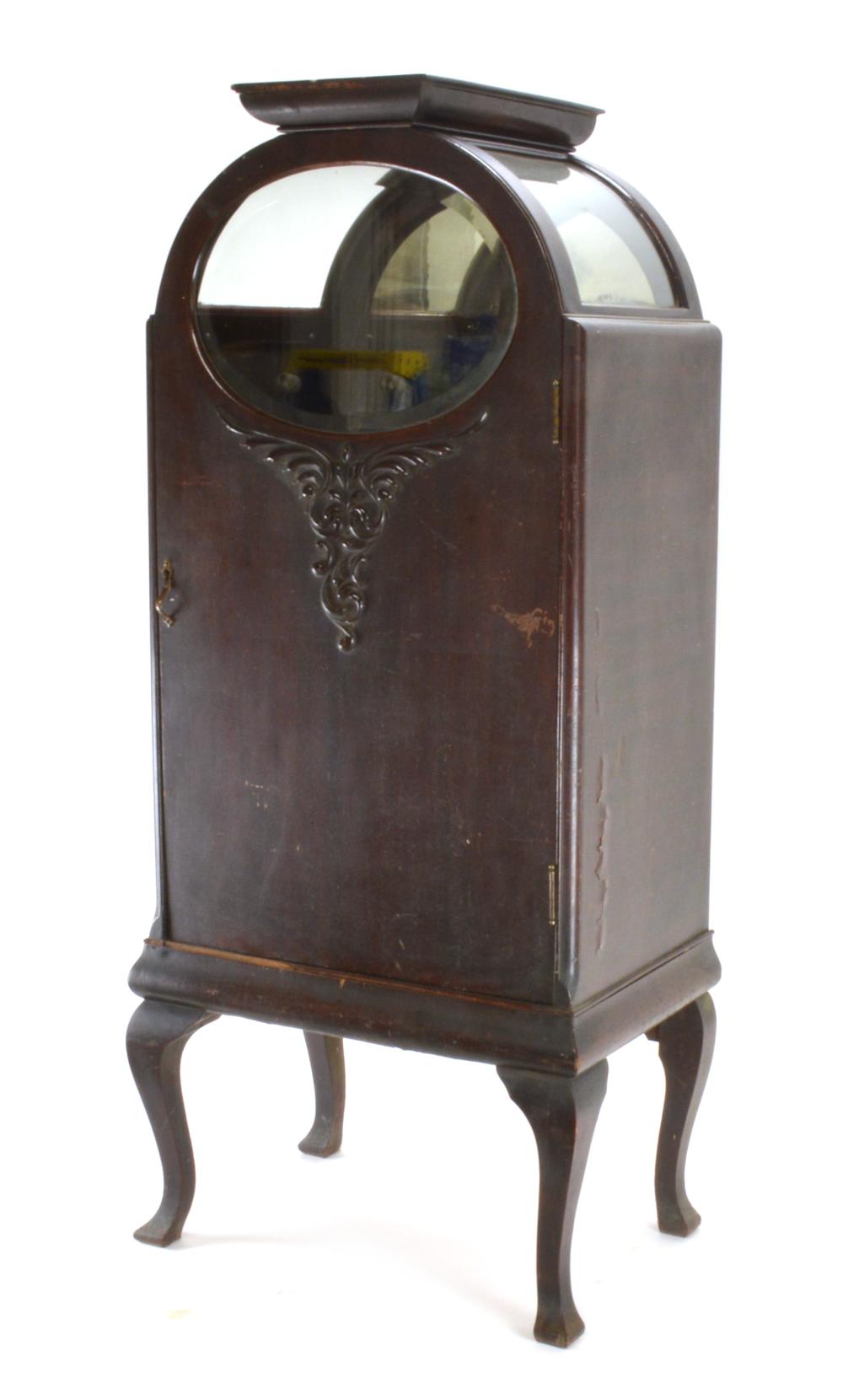 American Victorian Mahogany Music Curio Cabinet