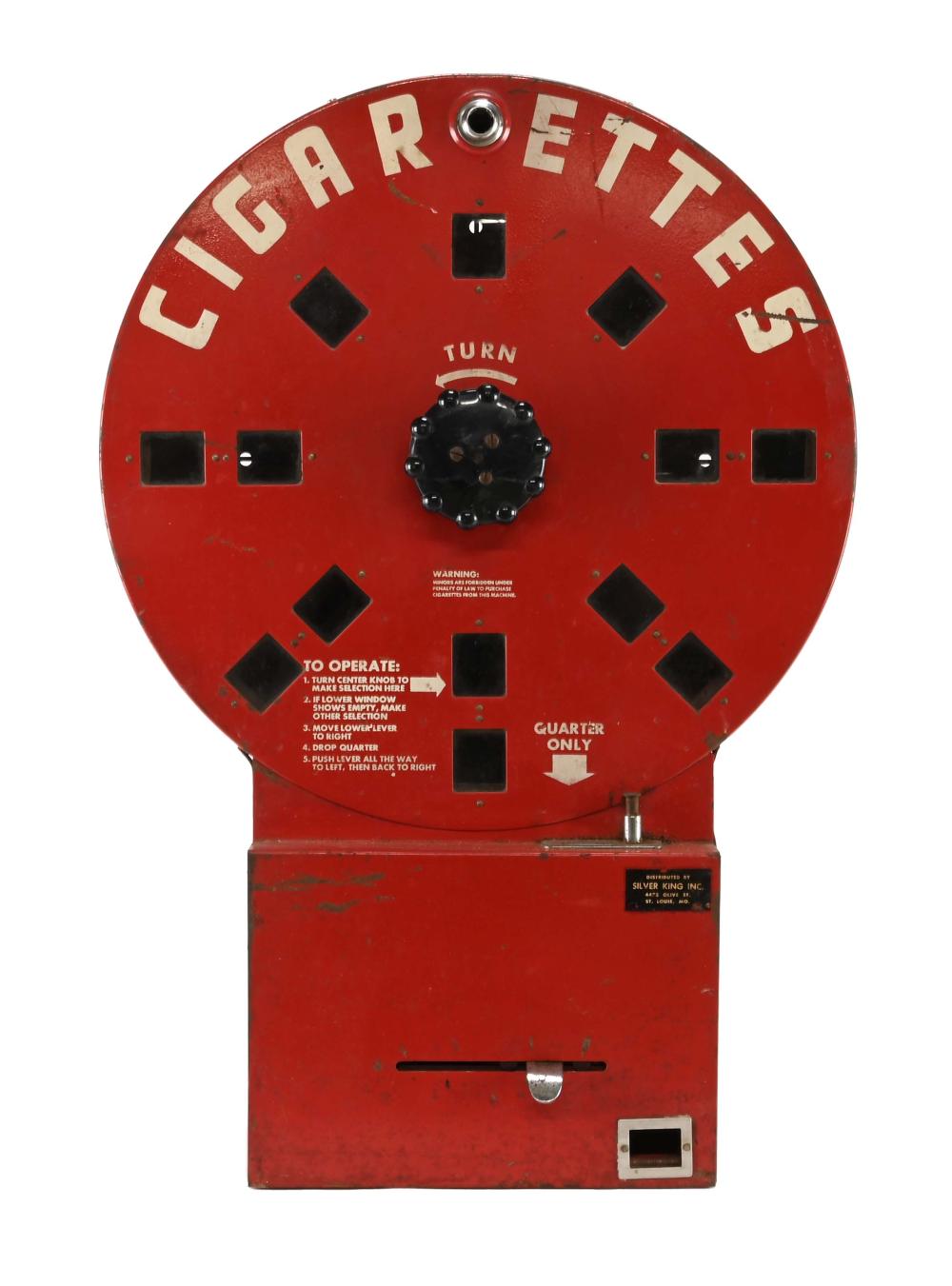 Antique Cigarettes Coin Op Vending Machine