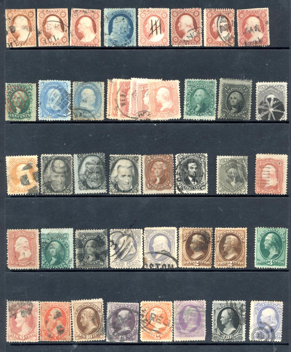 Early US Stamp Estate Lot Collection