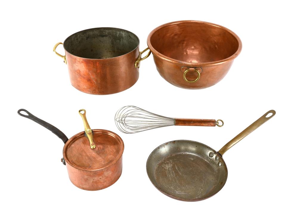 Very Fine French Copper Cookware Collectio