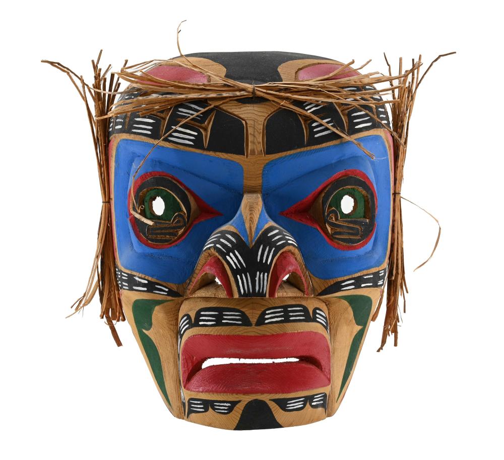 orthwest Coast Native American Carved Wood Mask