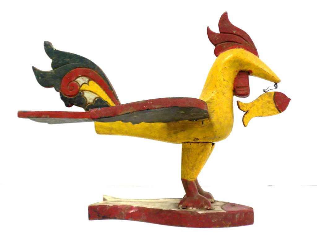 Pennsylvania dutch folk art painted rooster