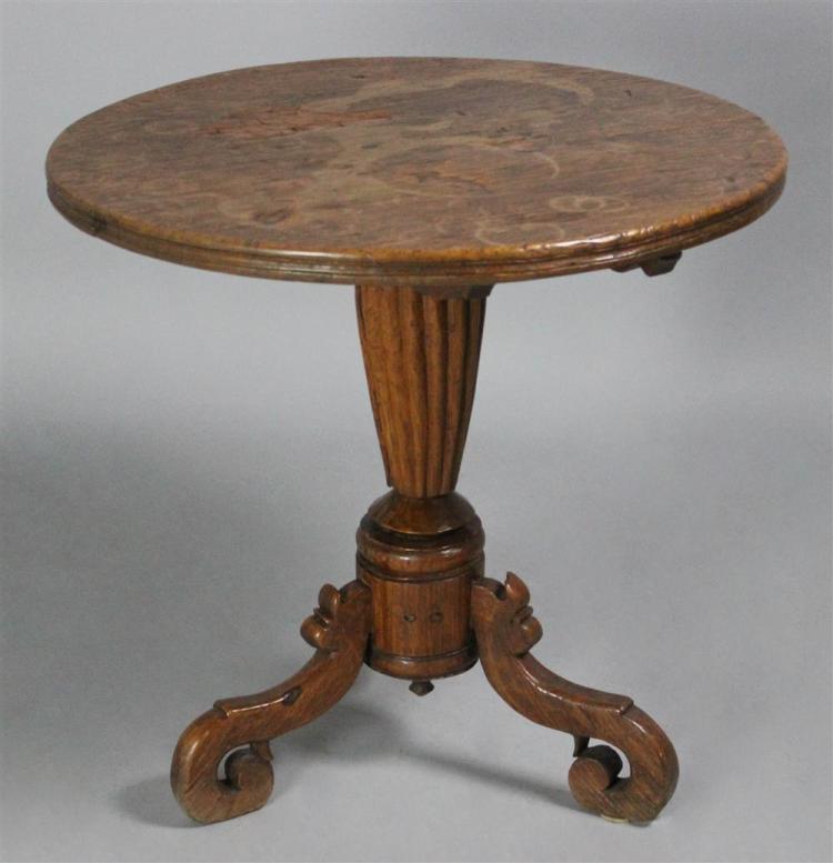 VICTORIAN WALNUT TILT TOP TEA TABLE