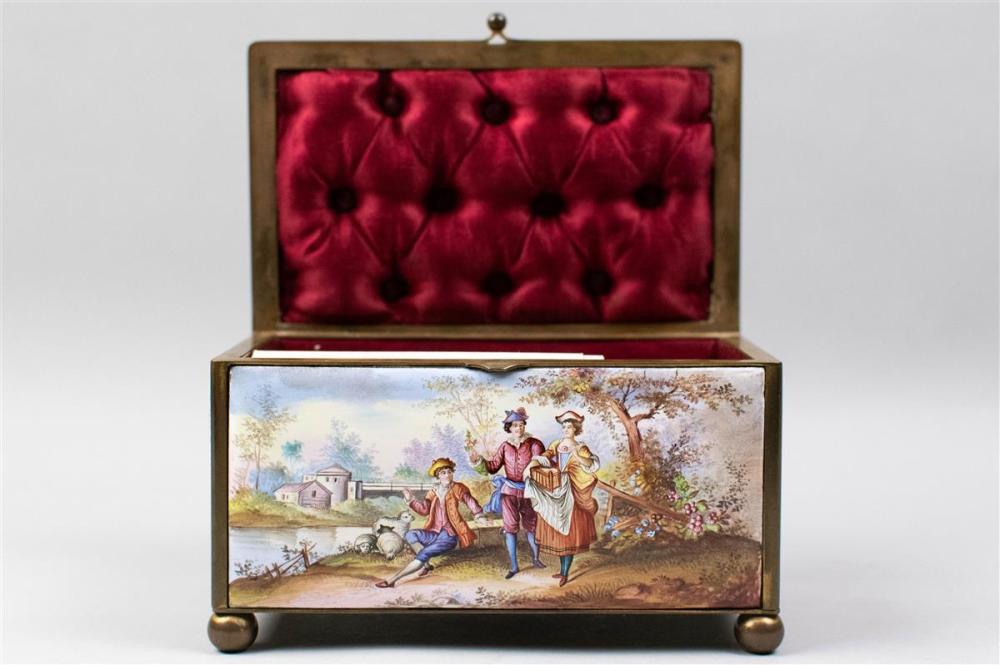 VIENNESE ENAMEL JEWELRY BOX, 19TH CENTURY