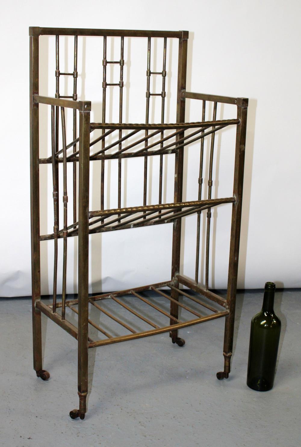 French brass mid century rack