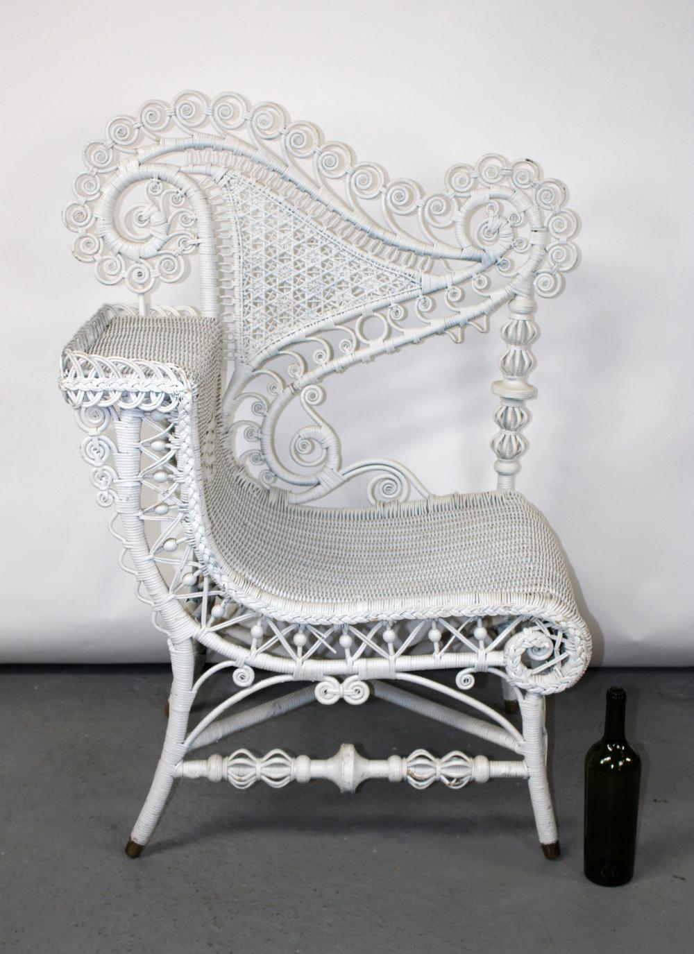 Heywood Wakefield wicker portrait chair