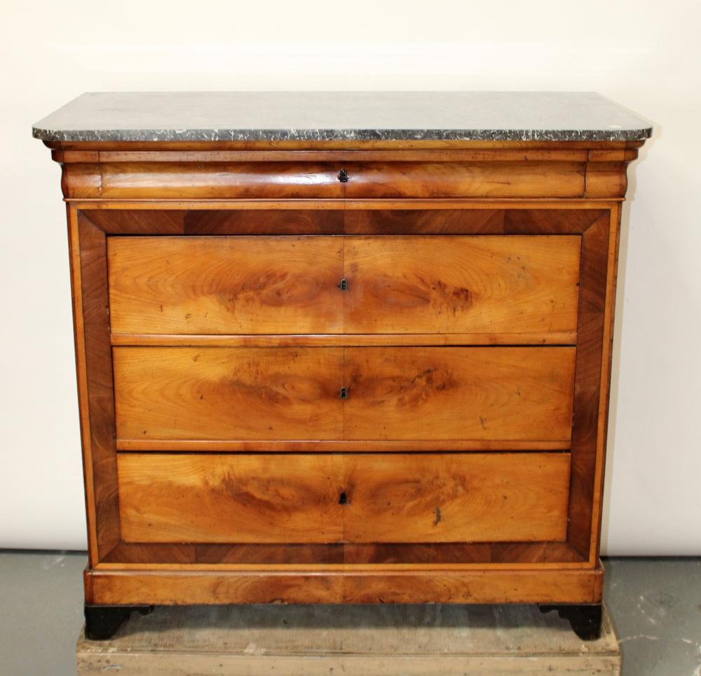 French Louis Philippe commode in walnut