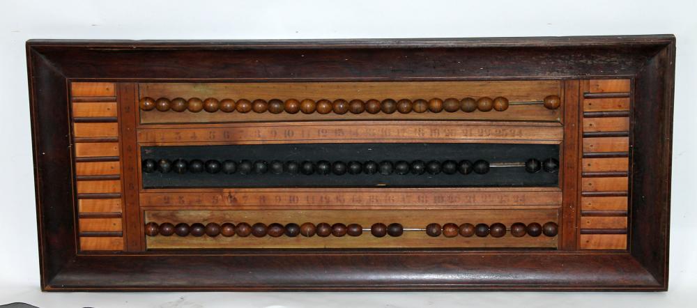 Antique French billiard scoreboard