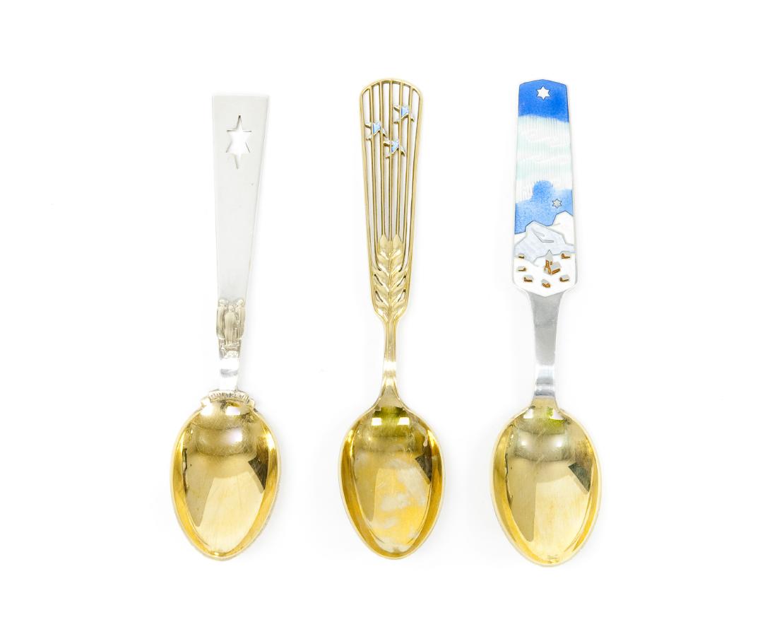 (3) A. Michelsen Danish Sterling Silver Spoons.