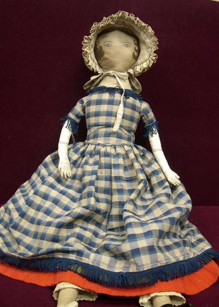 American cloth Folk Art doll.