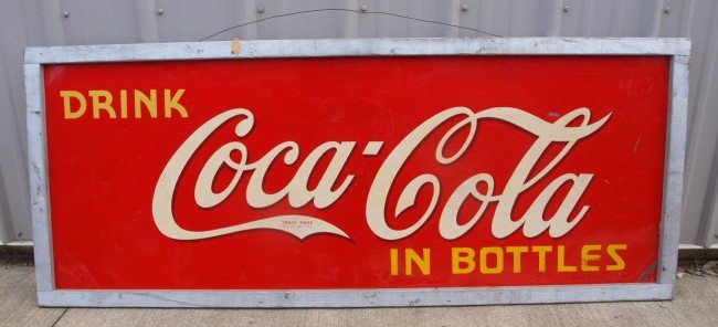 Coca Cola metal advertising sign, "Drink Coca Cola