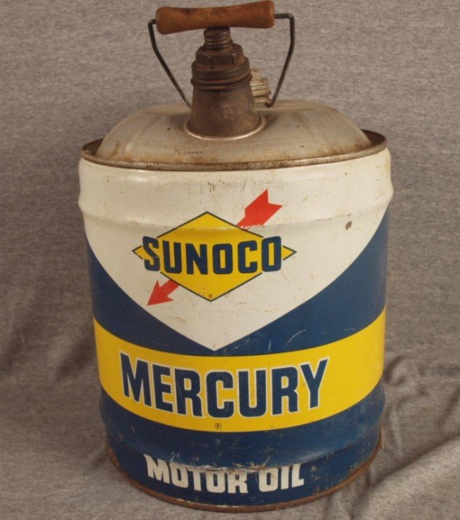 Sunoco Mercury Motor Oil 5 gallon can