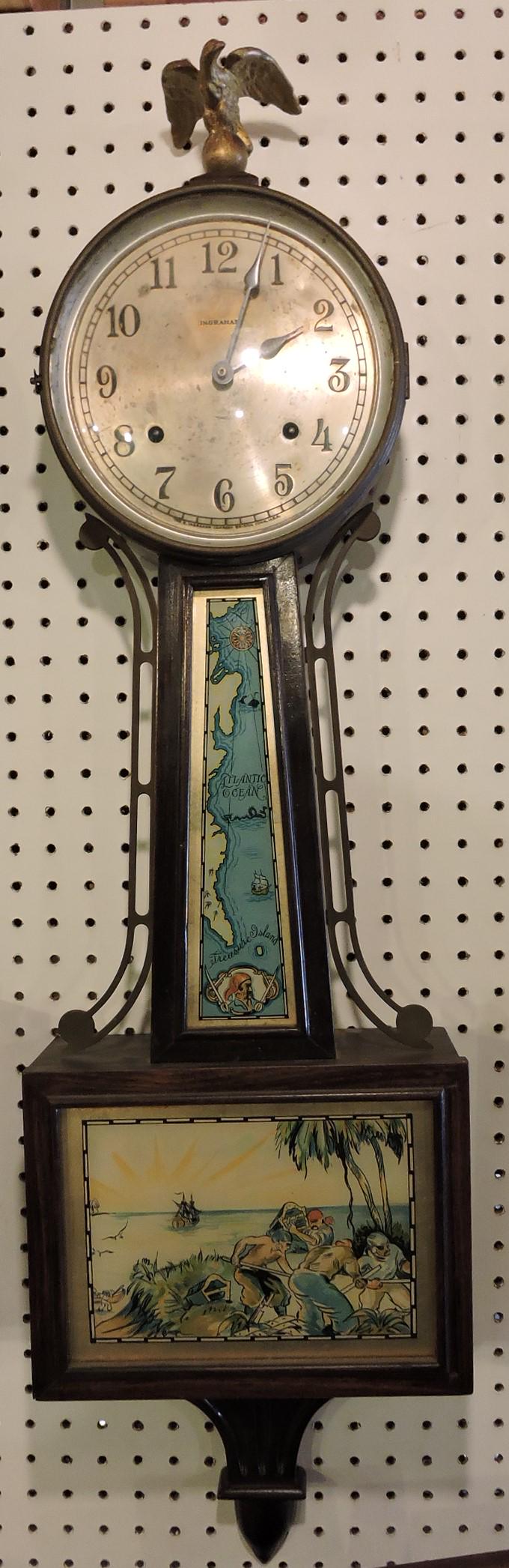 Ingraham banjo clock, 38"