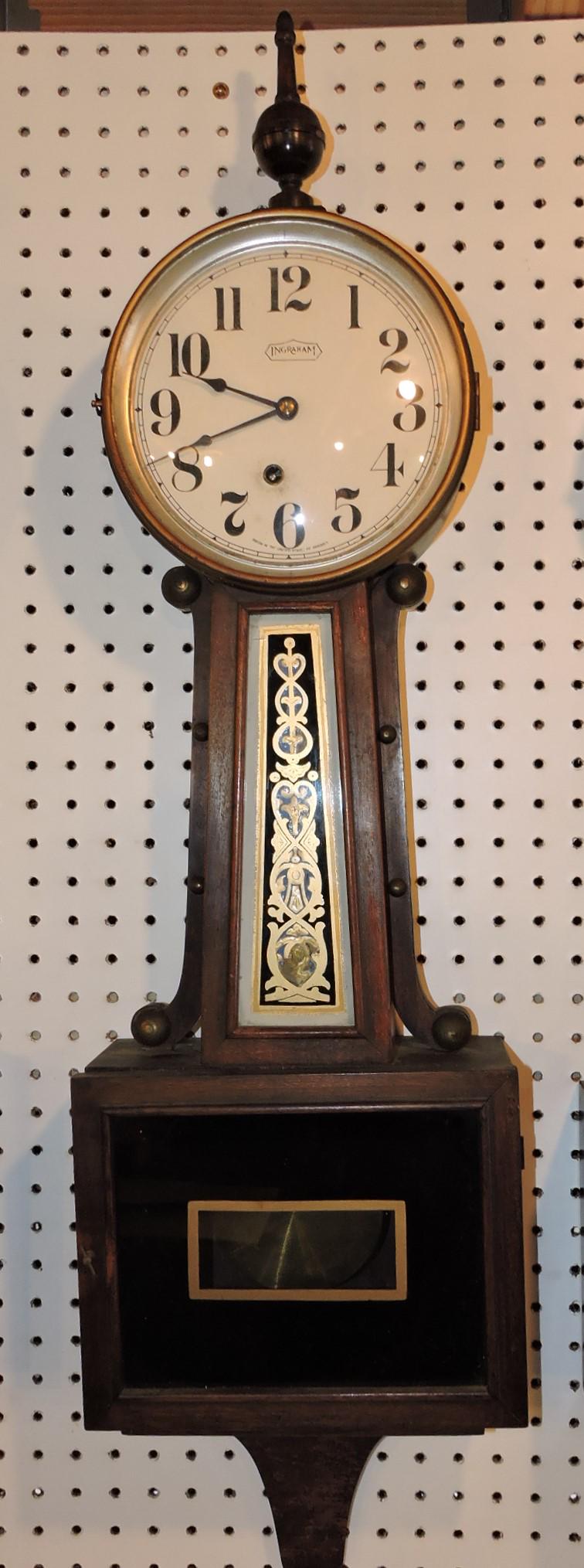 Ingraham banjo clock, 38"