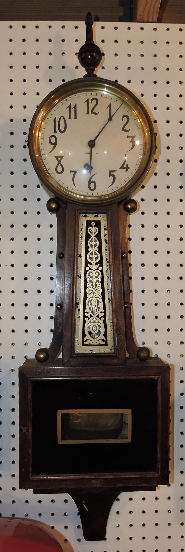 Ingraham banjo clock, 38"