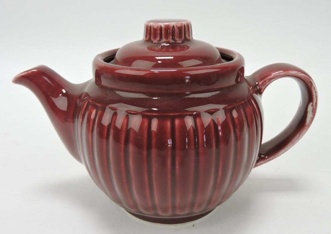 Hall China Everson ribbed teapot, sample,
