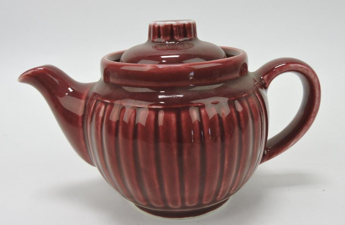 Hall China Everson ribbed teapot, sample,