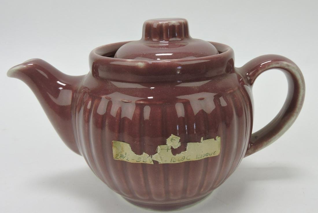Hall China Everson ribbed teapot, sample,
