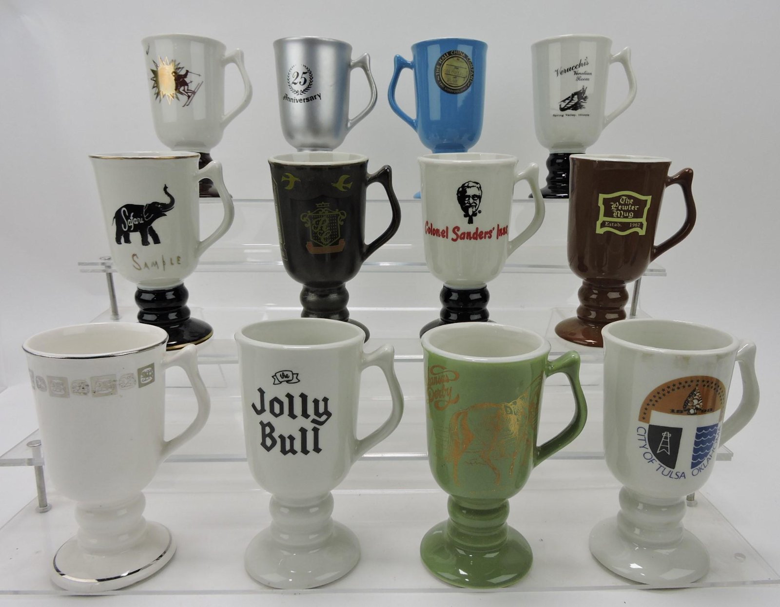 Hall China lot of 12 footed mugs #1272,