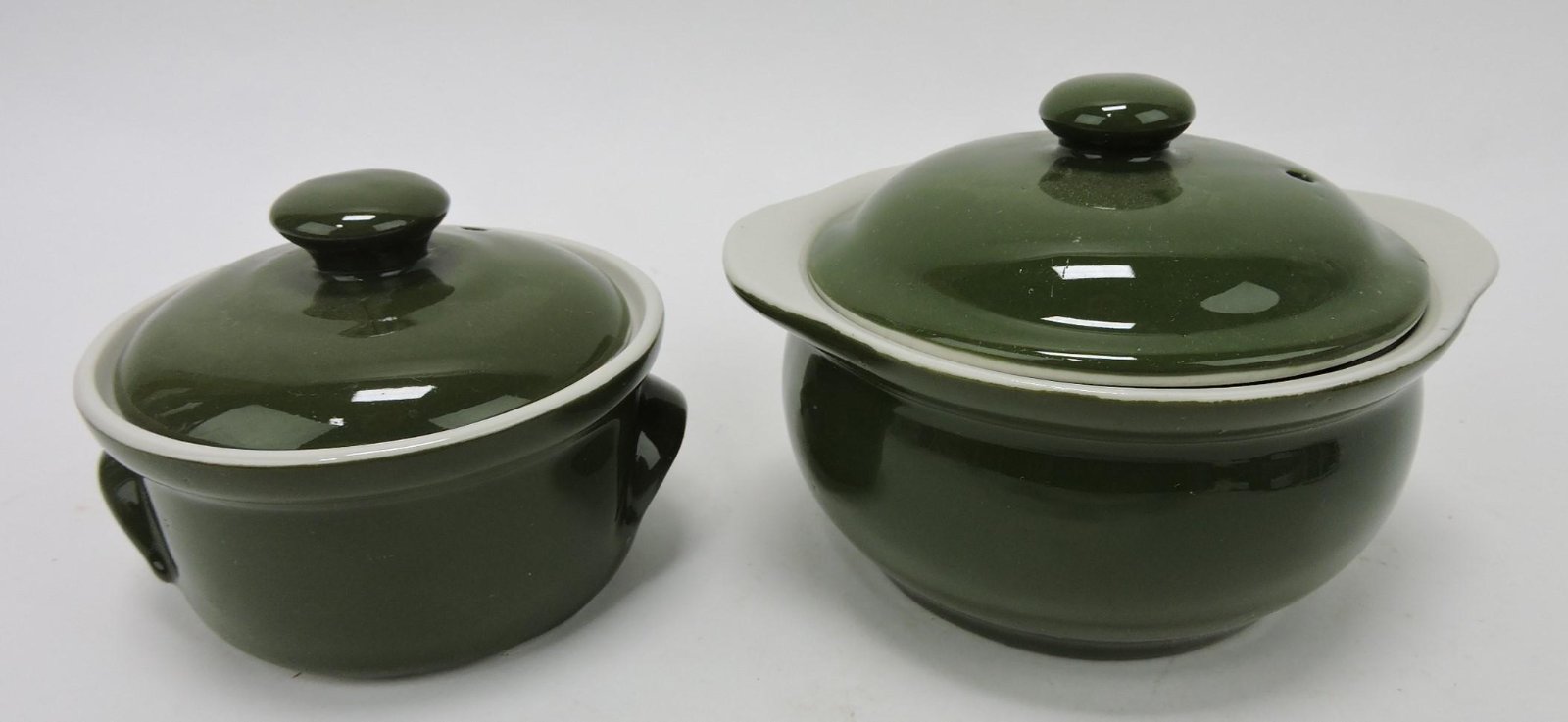 Hall China green lot of 2 small shop sample