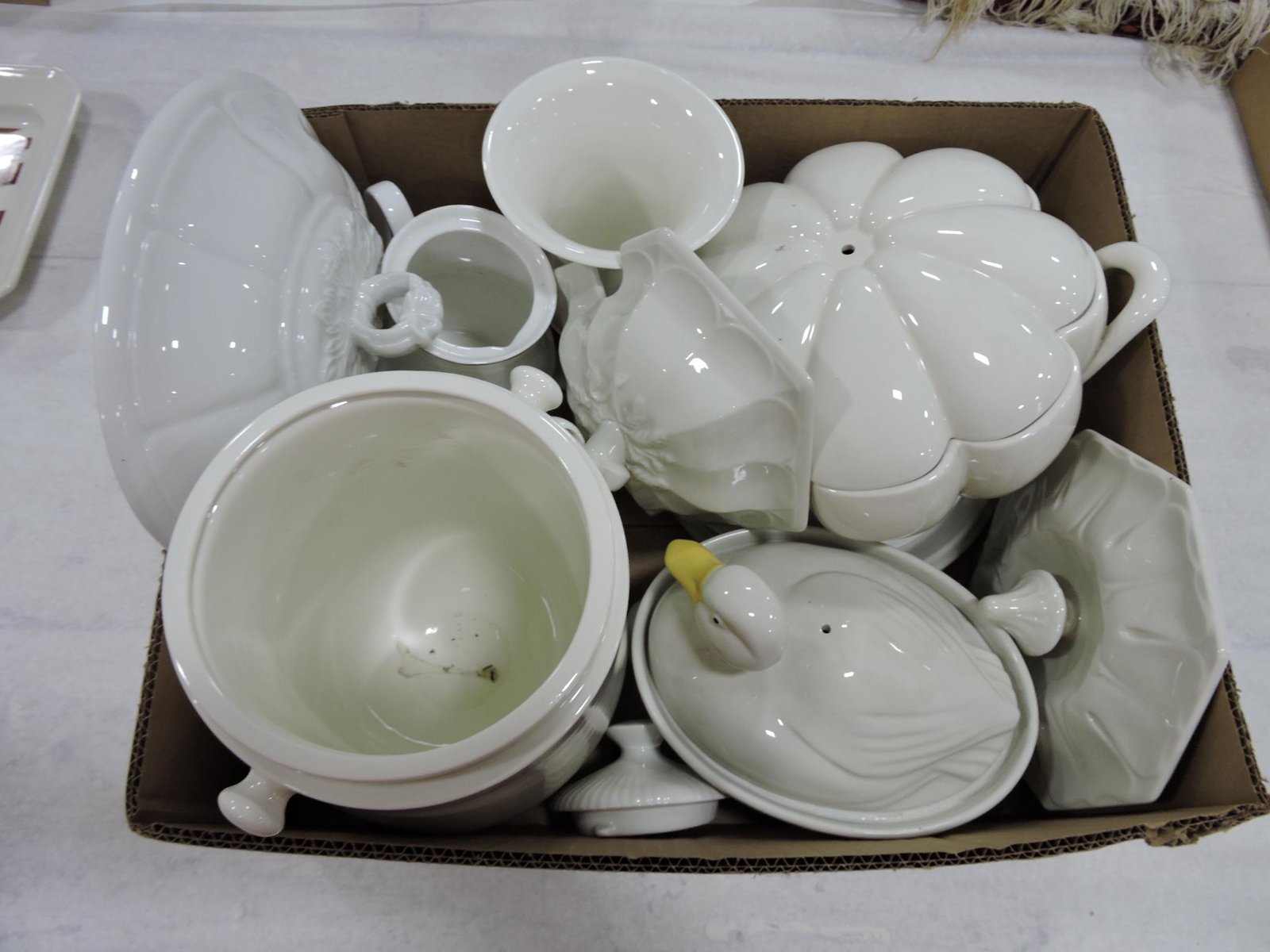 Hall China box of wares