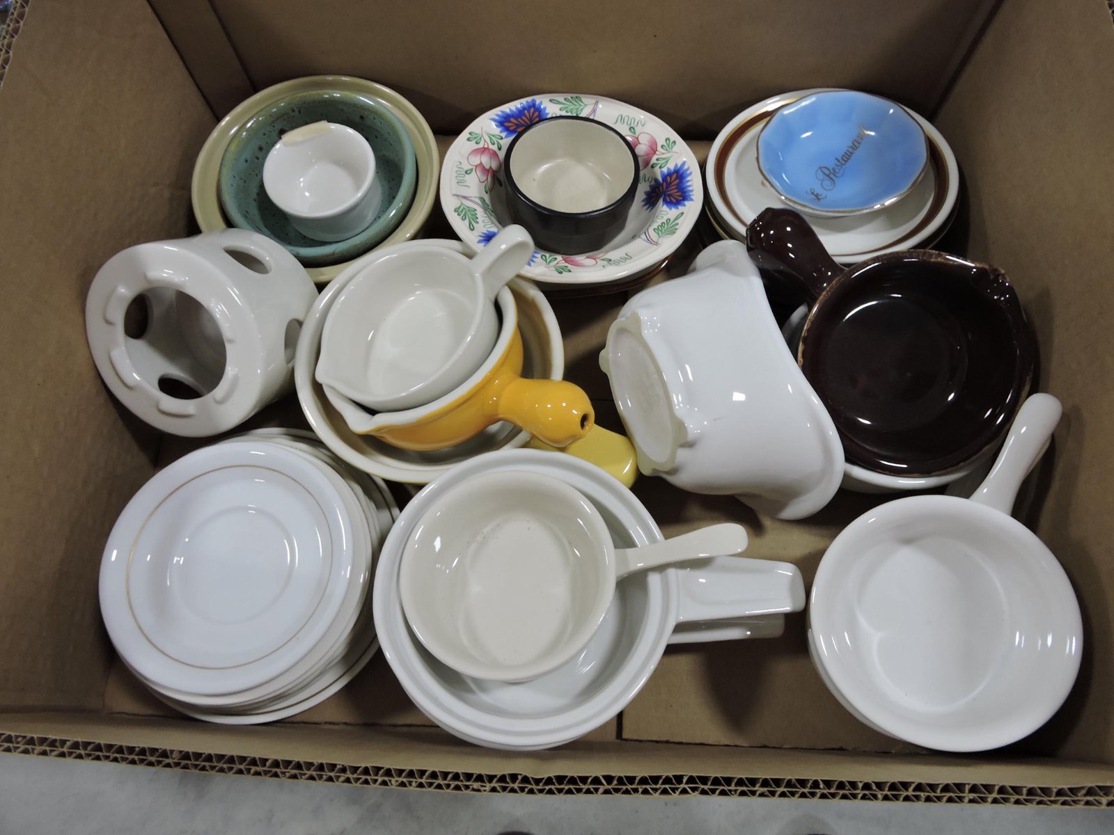 Hall China box of wares