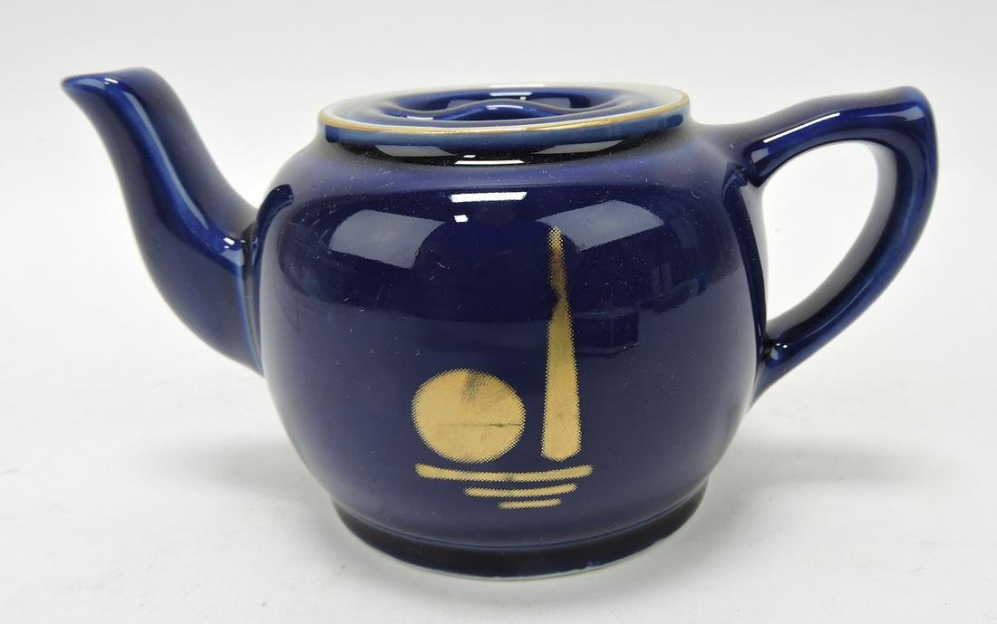 Hall China cobalt World's Fair teapot