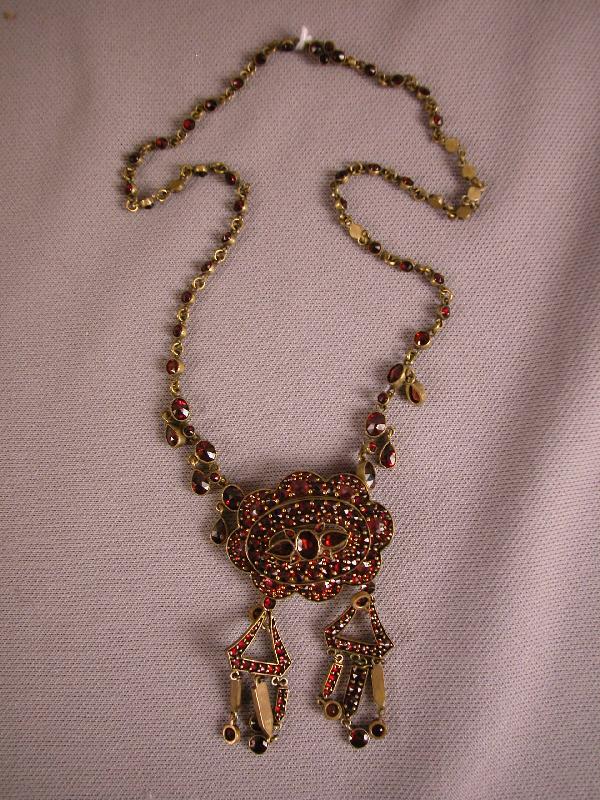 Antique Bohemian garnet necklace