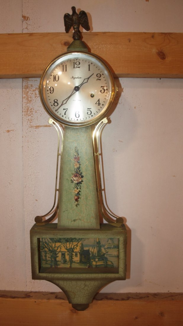Ingraham banjo clock, 26"