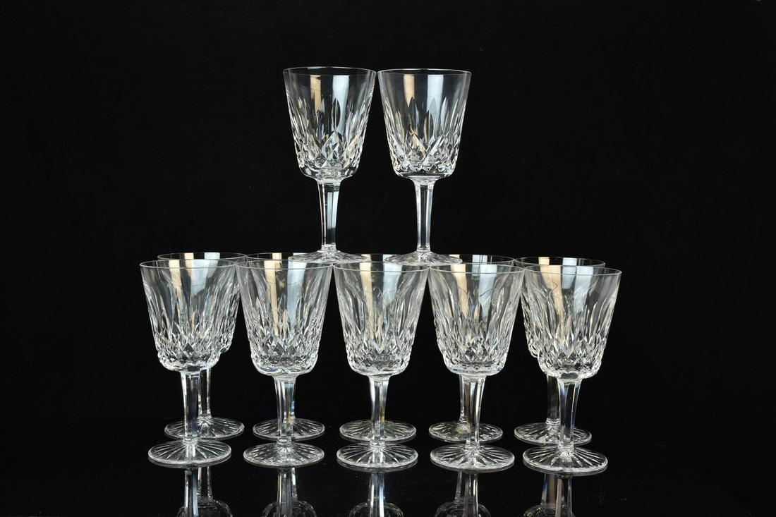 (12) Waterford "Lismore" Water Goblet Glasses