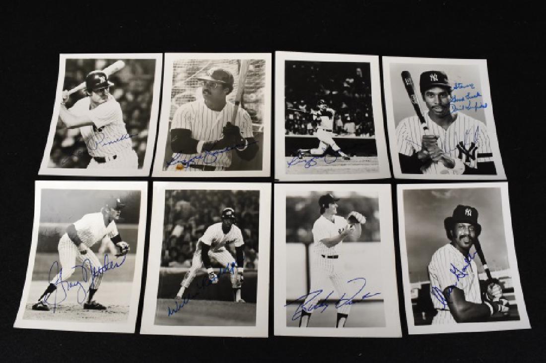 (8) 4 x 5 Hand Autographed Team Publicity Photos