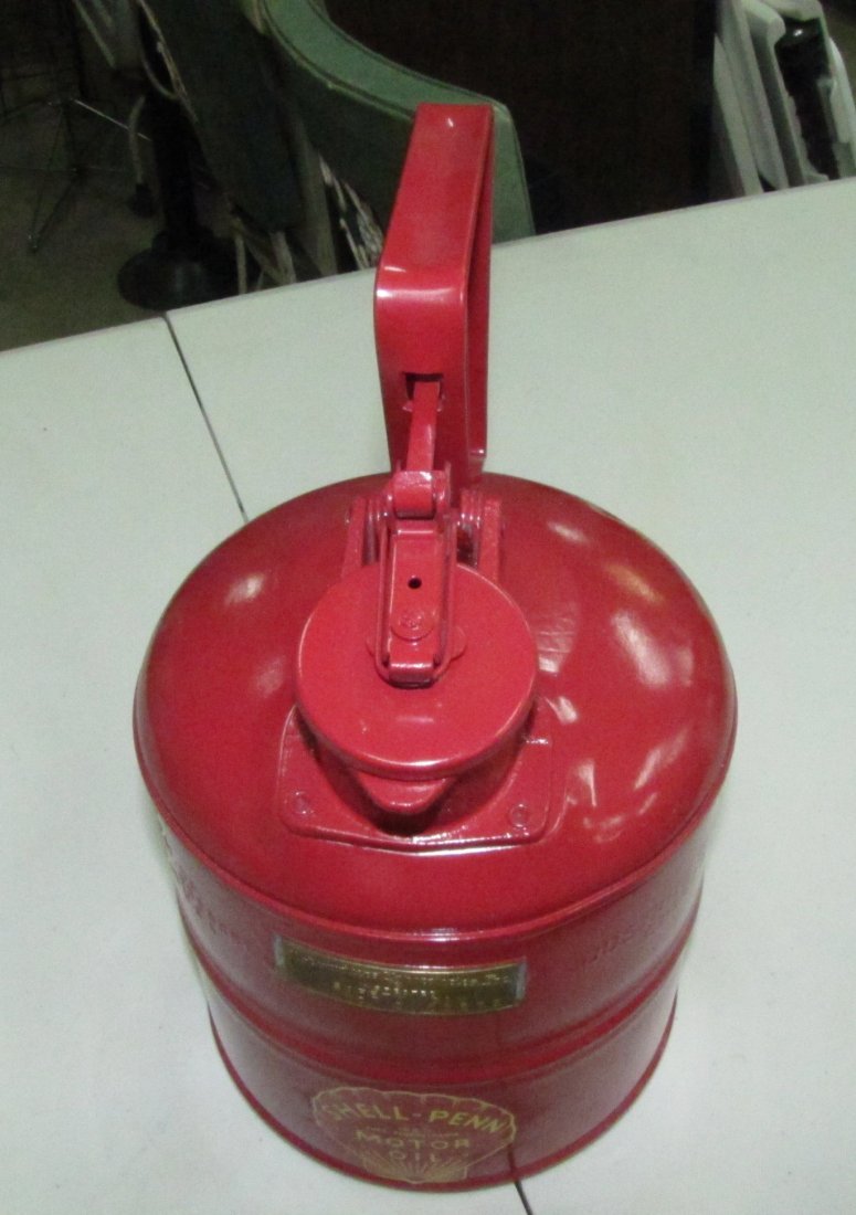 SHELL-PENN Motor Oil Red Oil Can