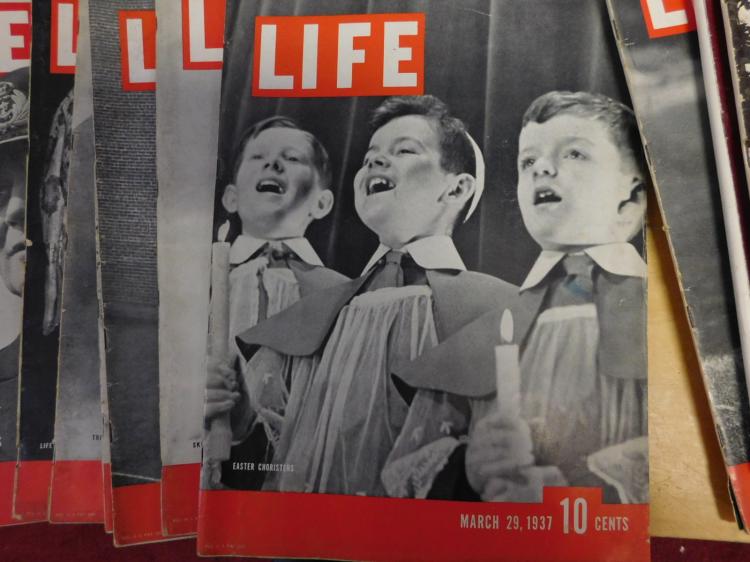 Life Magazines (2) Boxes 91 pcs Ephemera 1930s 1940s 1960s