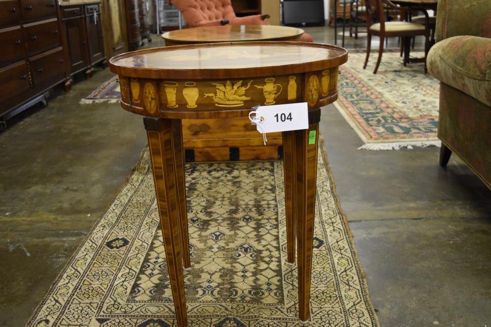 Small Oval Inlaid Table