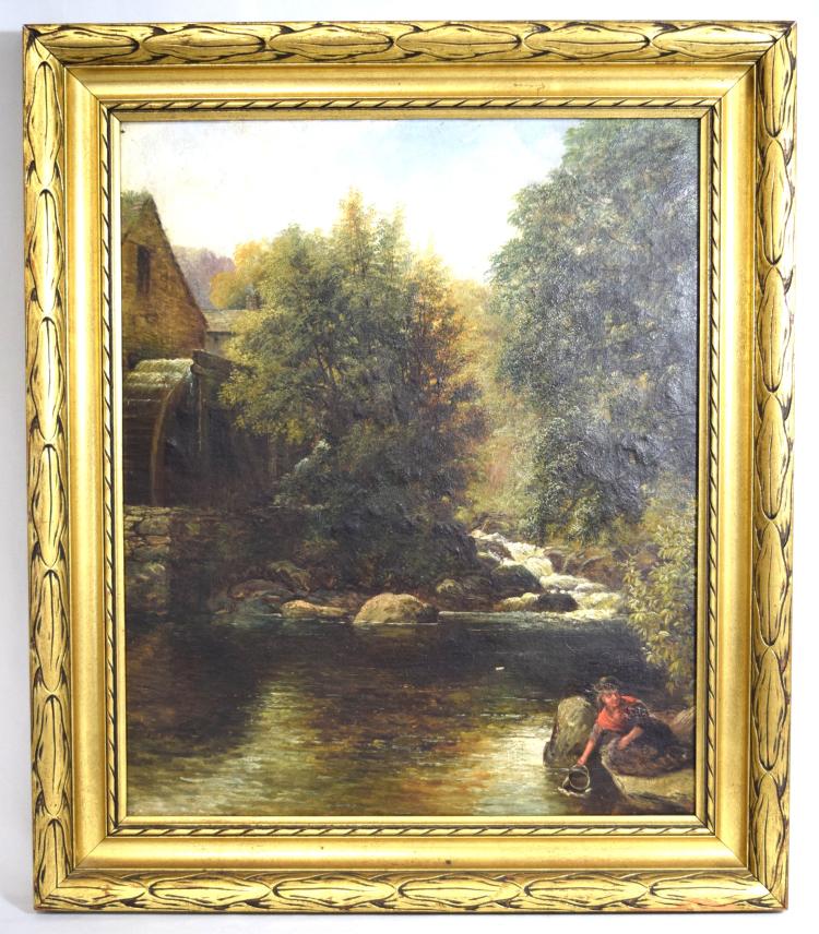 19TH C MITCHELL OIL PAINTING: