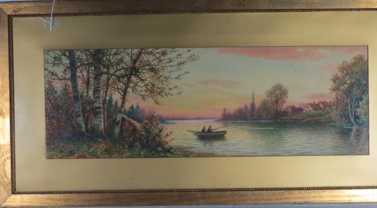 WILLIAM FREDERICK PASKELL WATERCOLOR PAINTING: