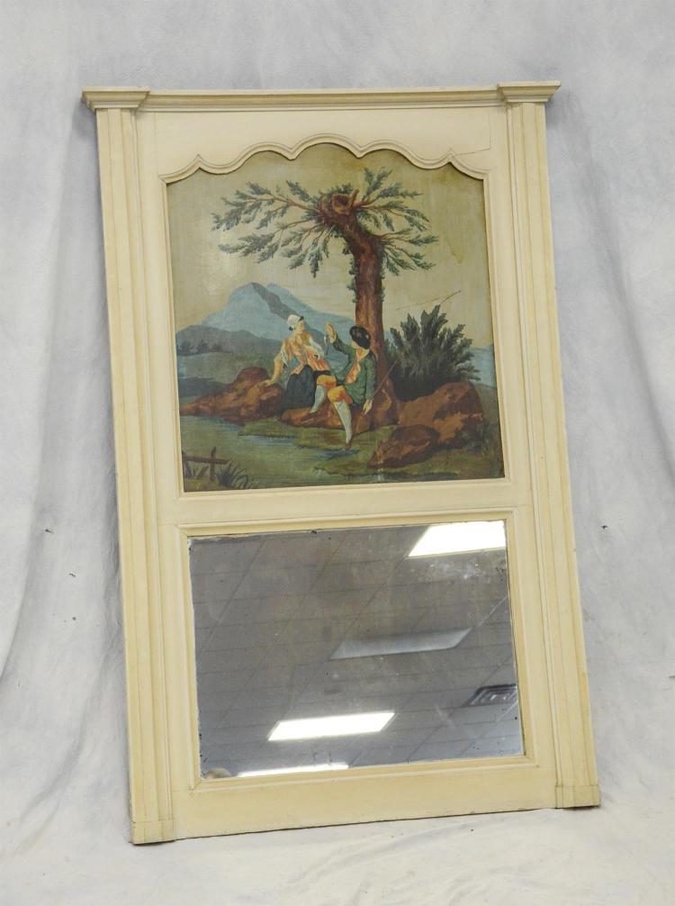 Antique French trumeau mirror