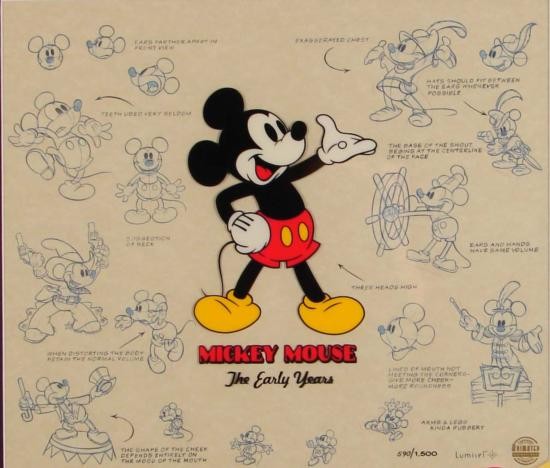 Mickey Mouse Talking Disney Lumicel Animation Cel Art