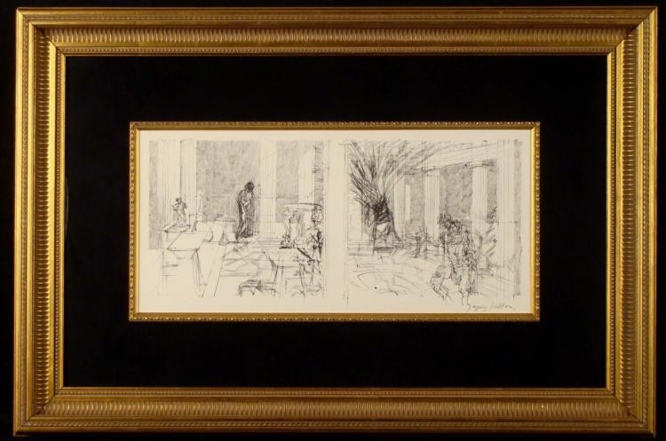 Jacques Villon Orig Print Composition Interieure Frmd