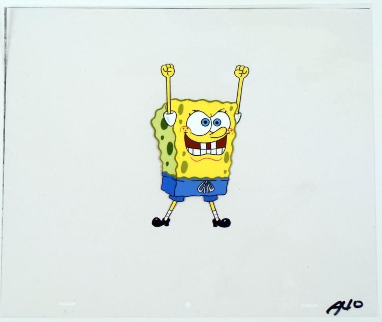 Spongebob Animation Original Production Cel Yes!!!