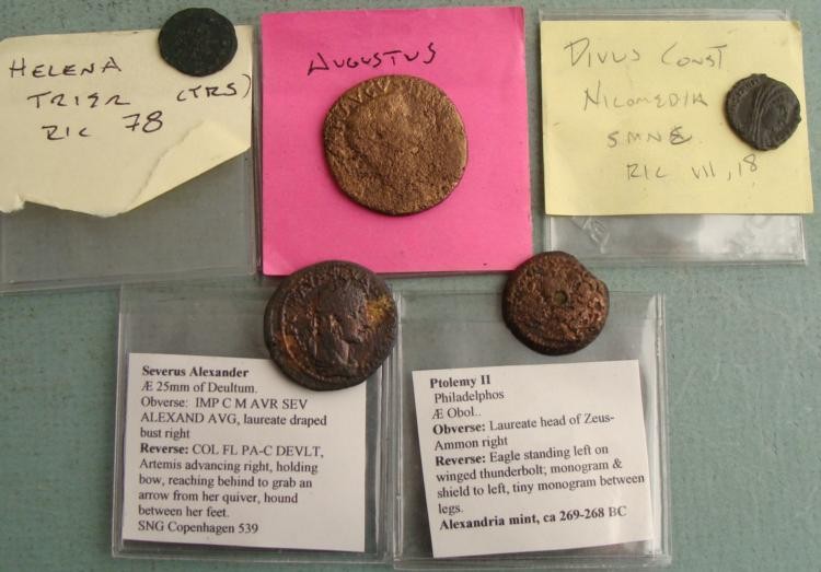 Lot of 5 Anciet Coins- Ptolemy Augustus Nicomedia