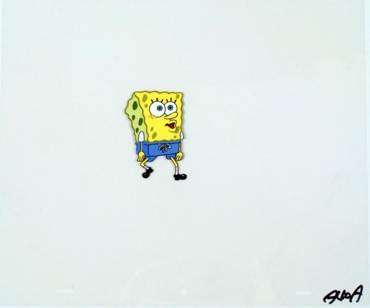 Spongebob Animation Original Production Cel -Dude!