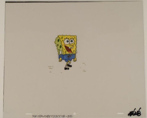 SpongeBob Beach Day Original Animation Production Cel