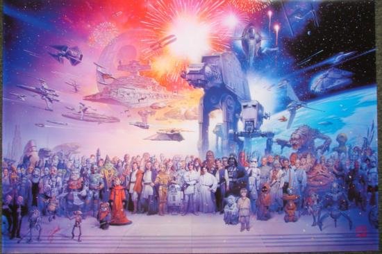 STAR WARS Anniversary Poster Art Tsuneo Sanda LucasFilm
