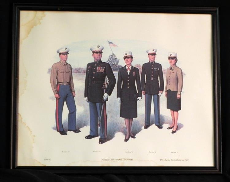 Framed Picture of a Group of Marines